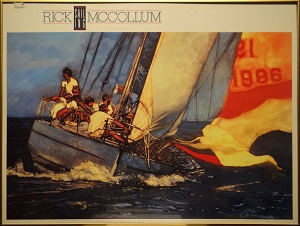 Picture of Sailing by Rick McCollum with 1/4-inch gold, frosted frame