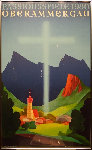 Picture of Passionsspiele 1980 Oberammergau by unknown artist with 1/4-inch silver frame