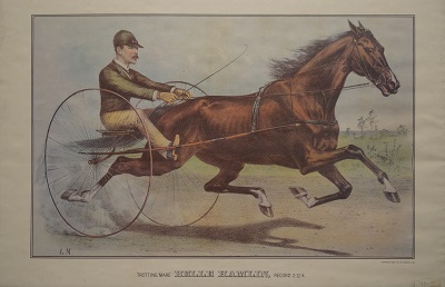 Unframed picture of Belle Hamlin by Currier and Ives