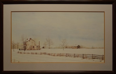 Picture of Winter Wash by James Redding with 1-1/2-inch dark walnut frame
