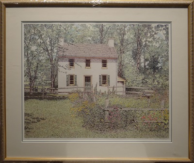 Picture of Hibbs House - Summer by James Redding with 1-inch pewter frame