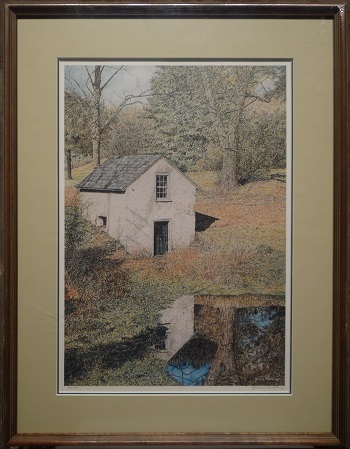 Picture of Springhouse Pond by James Redding with 1-inch barnwood frame