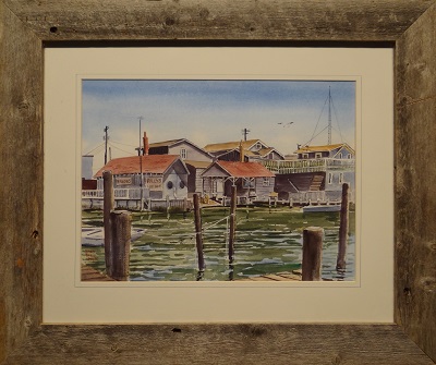 Picture of Polly's Dock (Item # 9084) by Fred Bees with 2-1/4-inch barnwood frame
