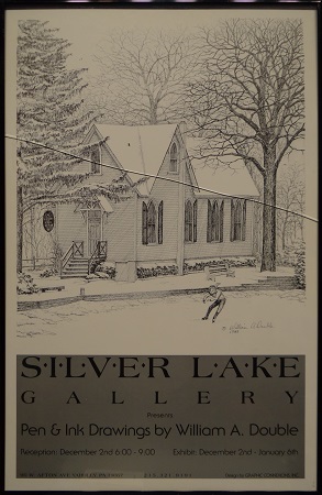 Picture of Silver Lake Gallery Poster by William Double with 1/4-inch black frame