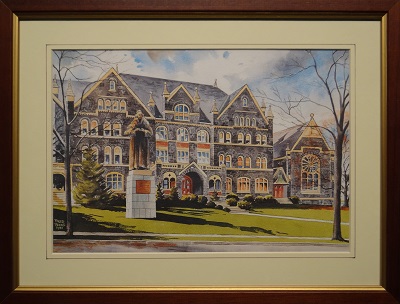 Picture of Comenius Hall (Item # 1501) by Fred Bees with 3/4-inch walnut with gold lip frame