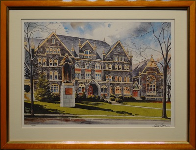 Picture of Comenius Hall (Item # 1501) by Fred Bees with 3/4-inch lacquered frame