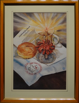 Picture of Love Feast (Item # 1503) by Fred Bees with 3/4-inch lacquered frame