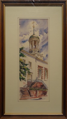 Picture of The Belfry (Item # 3002) by Fred Bees with 1-inch walnut with gold lip frame