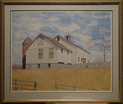 Picture of Farmstead by James Redding with 1-inch pewter frame