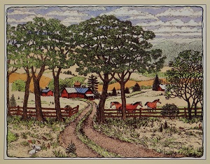 Unframed picture of Untitled by Country Artist