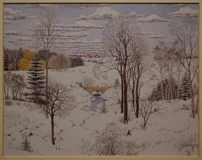 Unframed picture of (Winter Bridge) by Country Artist