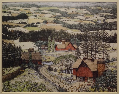 Unframed picture of (Summer Farm) by Country Artist