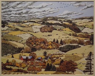 Unframed picture of (Autumn Tapestry with Geese) by Country Artist