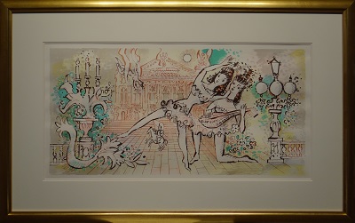 Picture of The Lute Dancers by Charles Cobelle with 1-3/4-inch gold shiny frame
