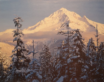 Unframed picture of (Snow-capped Mountain) by unknown artist