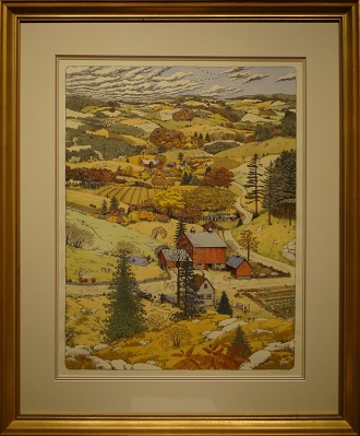 Picture of An American Autumn by Hunt Wulkowicz with 1-1/2-inch gold antique frame