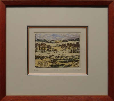 Picture of A Fall Day by Hunt Wulkowicz with 1/2-inch pecan frame