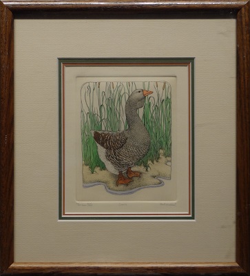 Picture of Goose by Hunt Wulkowicz with 3/4-inch oak with walnut stain frame
