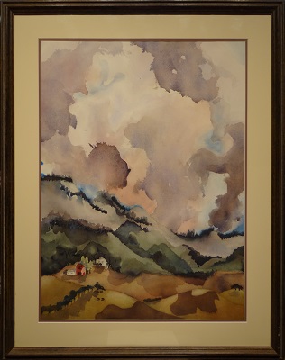 Picture of Clouds by Andrew Sargent with 1-1/2-inch barnwood frame