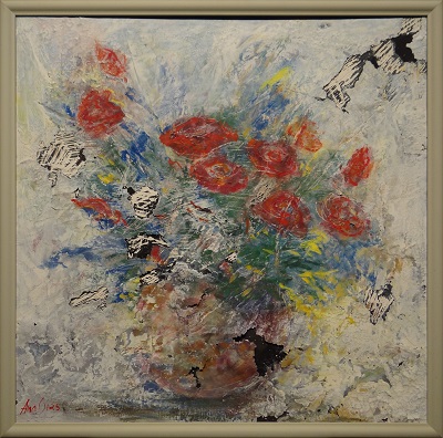 Picture of Vaso el Flous by Ana Dias with 1-inch painted frame