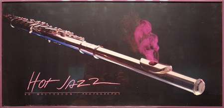 Picture of Hot Jazz by Ed Masterson with 1/4-inch purple frame