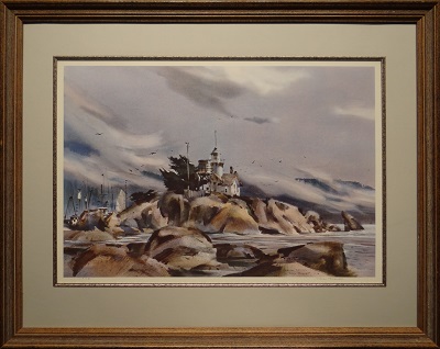 Picture of Harbor Sentinel by Rex Brandt with 1-1/2-inch walnut frame