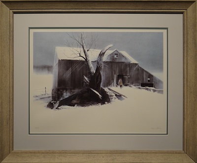Picture of Milking Time by Guy Fry with 2-inch barnwood frame