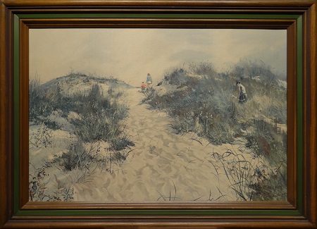 Picture of Path to the Sea by Carolyn Blish with 2-3/4-inch walnut frame