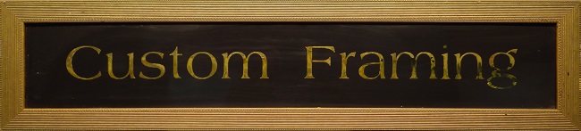 Picture of (Custom Framing Sign) by unknown artist with 2-inch gold antique frame