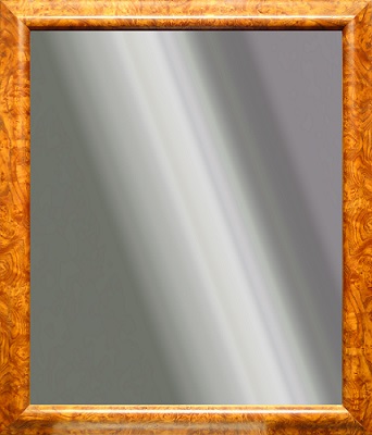 Picture of Mirror by unknown artist with 2-inch burly wood frame