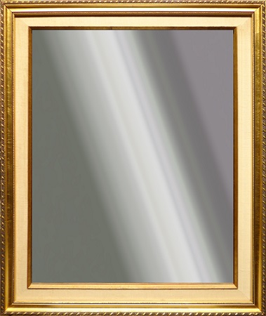 Picture of Mirror by unknown artist with 2-inch gold with linen liner frame