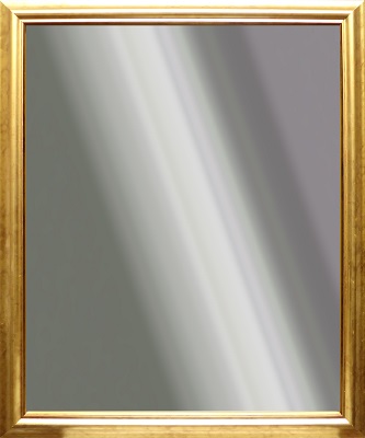 Picture of Mirror by unknown artist with 1-1/2-inch gold shiny frame