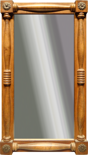 Picture of Mirror by unknown artist with 1-1/2-inch walnut frame